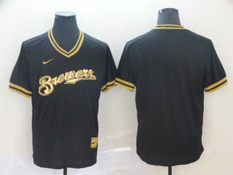 Brewers Blank Black Gold Nike Cooperstown Collection Legend V Neck Jersey (1),We sell and wholesale Brewers Blank Black Gold Nike Cooperstown Collection Legend V Neck Jersey (1) on line form chian!